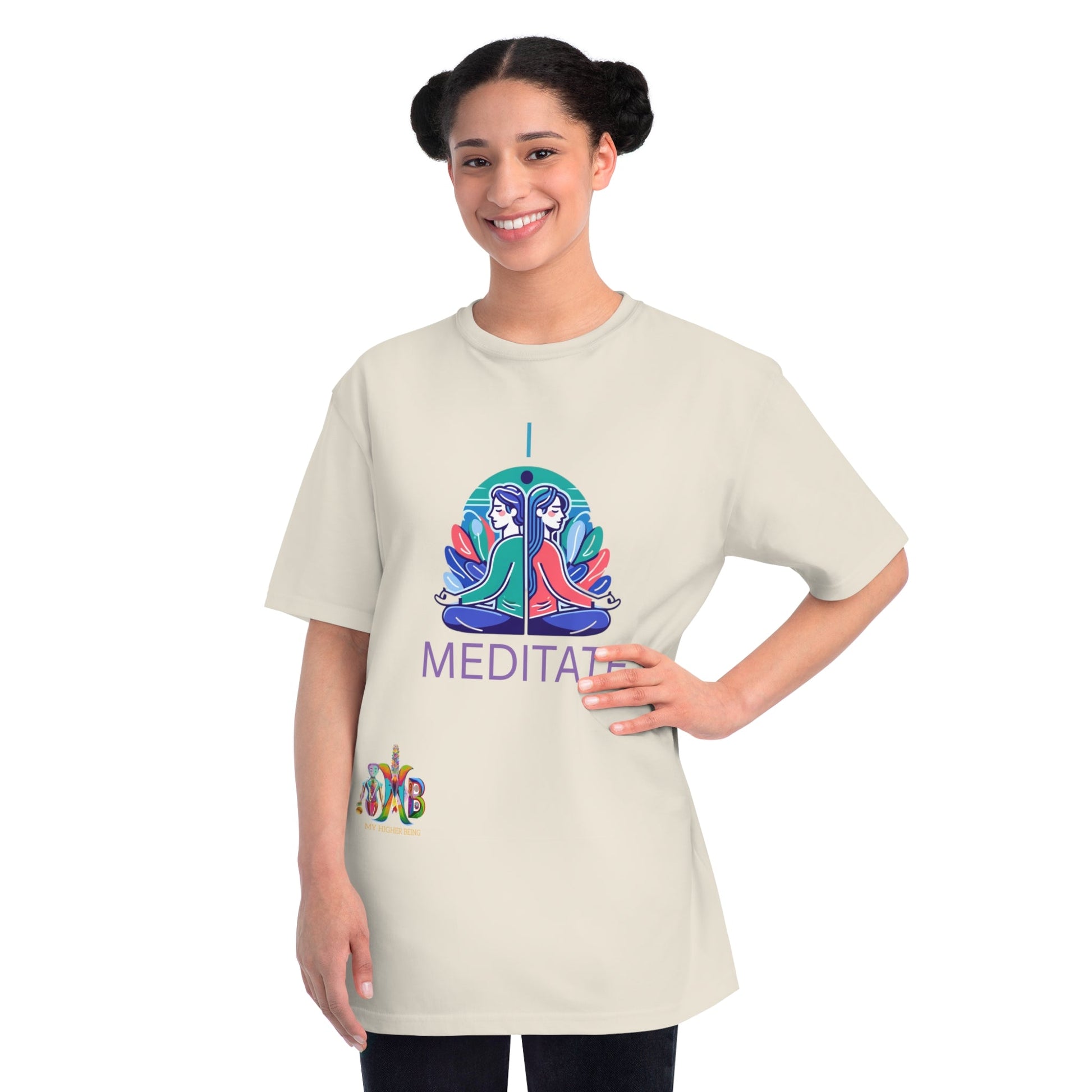 'I Meditate'_100% Organic Cotton T-Shirt - My Higher Being