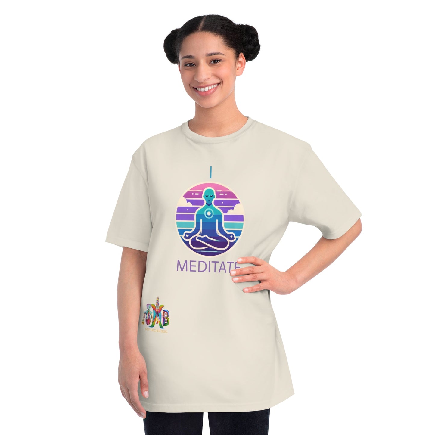 'I Meditate'_100% Organic Cotton T-Shirt - My Higher Being