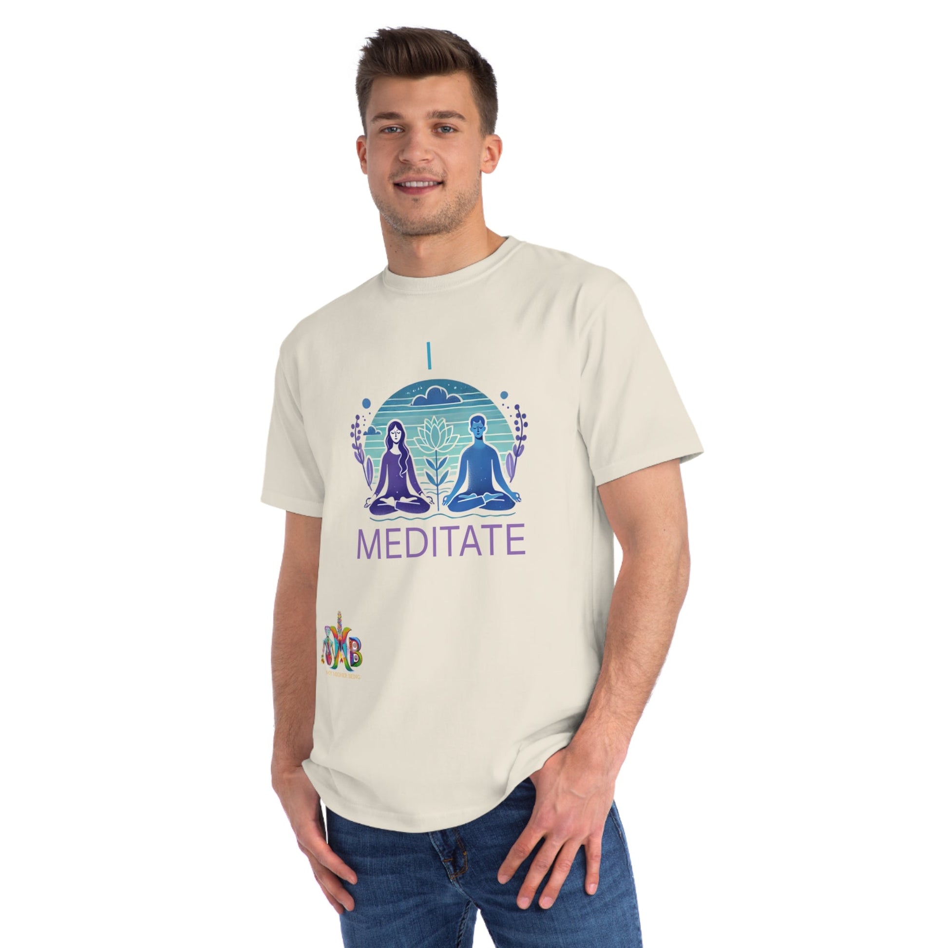 'I Meditate'_100% Organic Cotton T-Shirt - My Higher Being