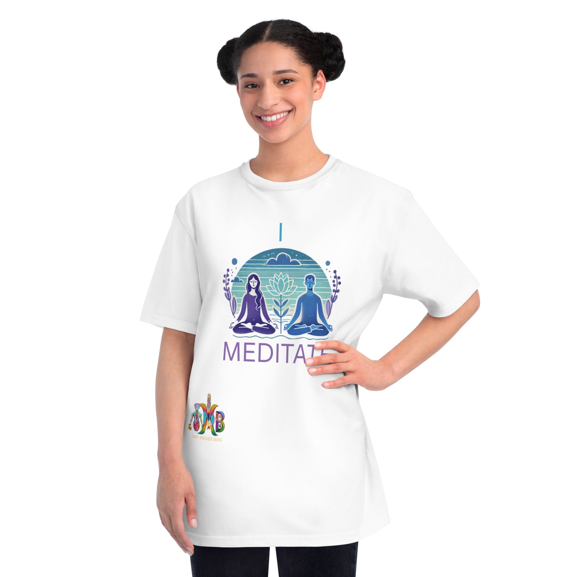 'I Meditate'_100% Organic Cotton T-Shirt - My Higher Being