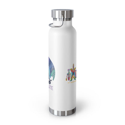 'I Meditate'_Copper Vacuum Insulated Bottle, 22oz - My Higher Being