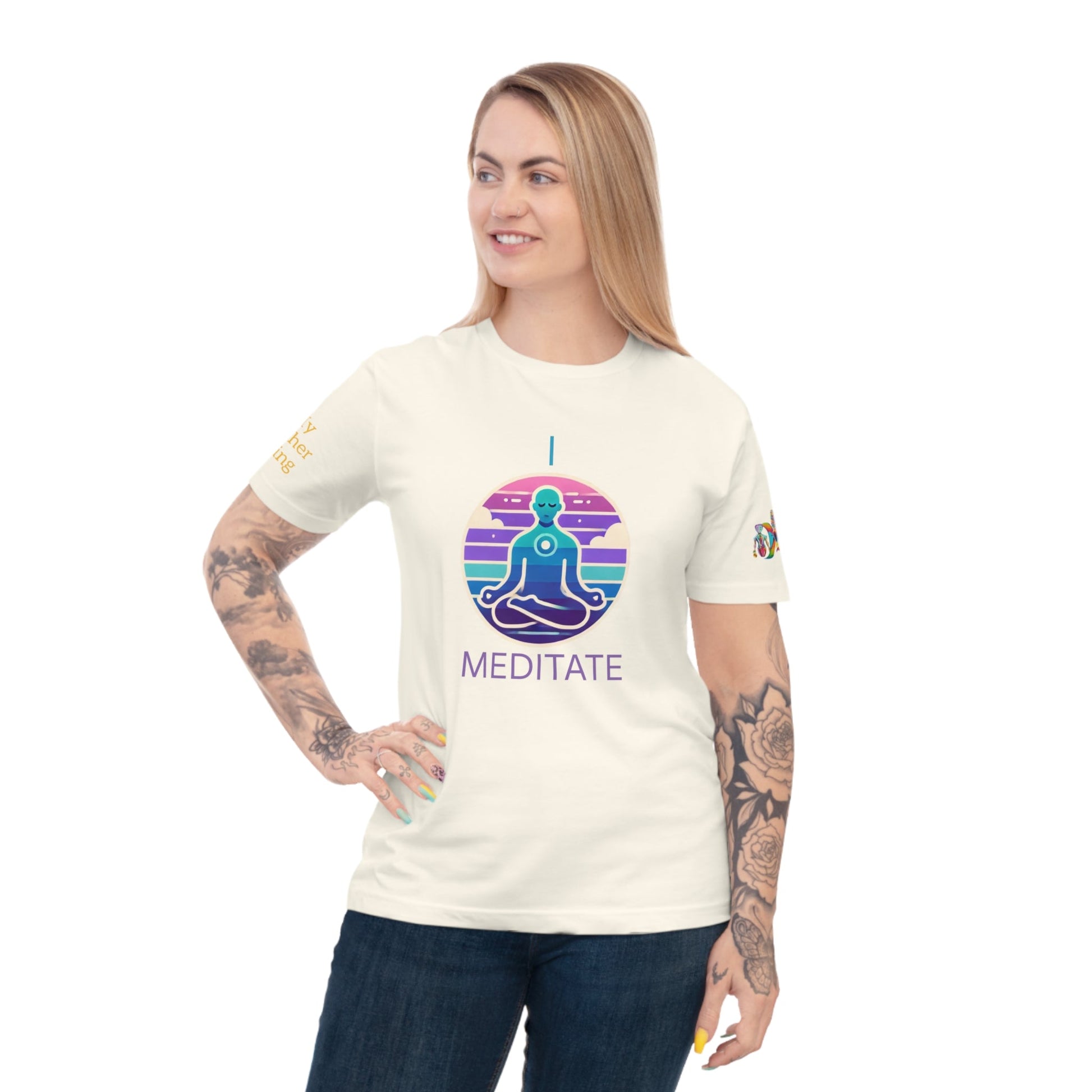 'I Meditate' (MHB EDITION)_100% Organic Cotton T-Shirt - My Higher Being