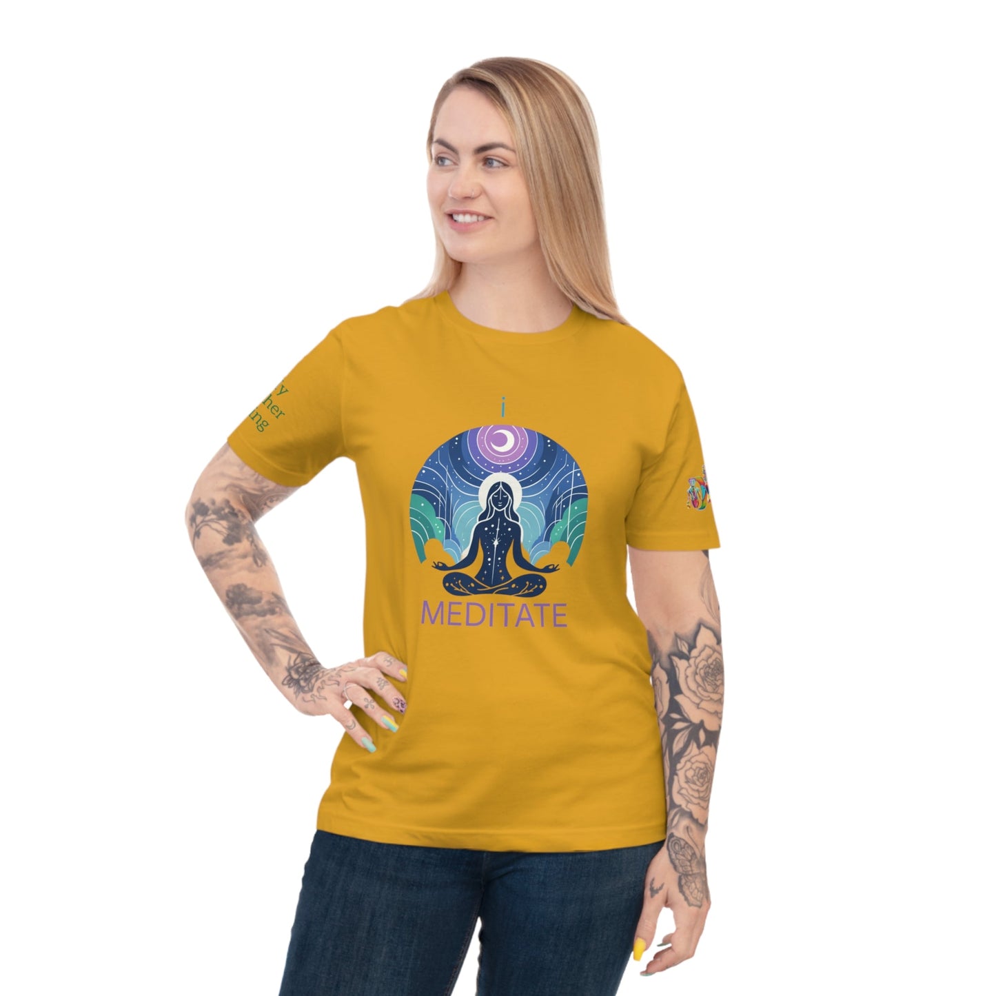 'I Meditate' (MHB EDITION)_100% Organic Cotton T-Shirt - My Higher Being