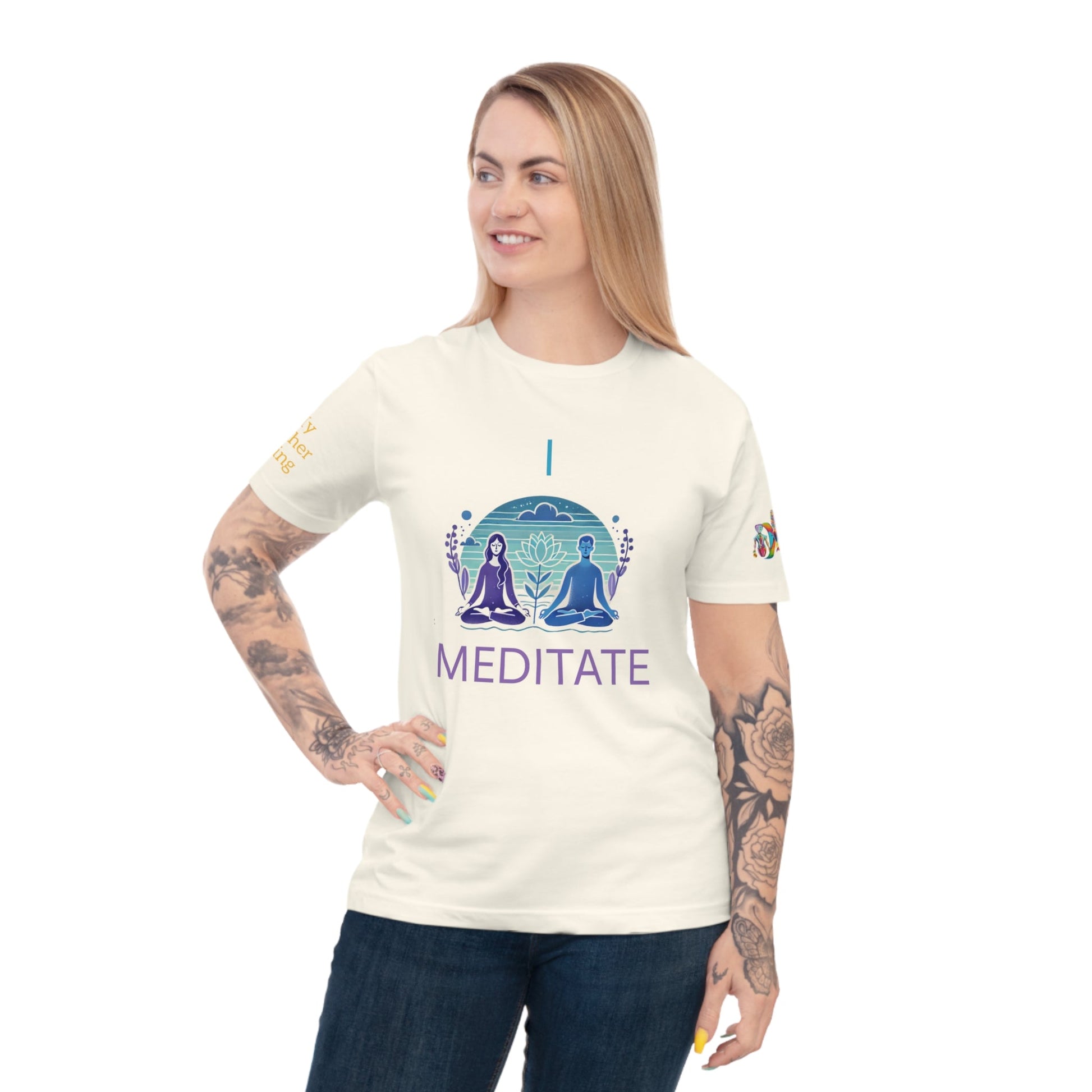 'I Meditate' (MHB EDITION)_100% Organic Cotton T-Shirt - My Higher Being