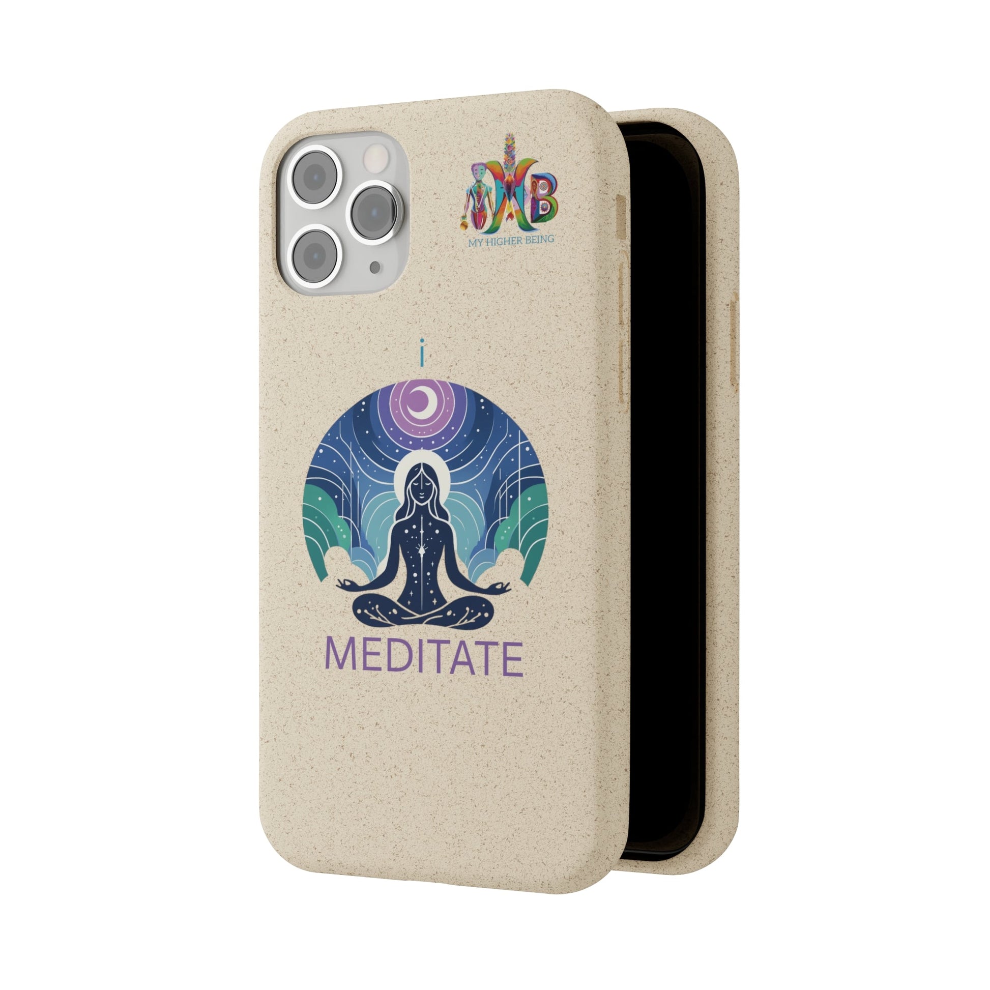 'I Meditate'_Plastic Free Biodegradable Phone Case (MHB Edition) - My Higher Being