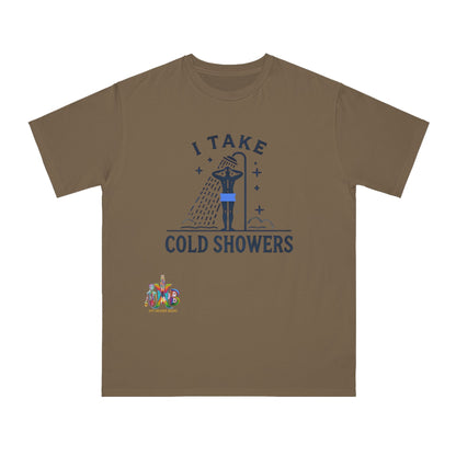 'I Take Cold Showers'_100% Organic Cotton T-Shirt - My Higher Being