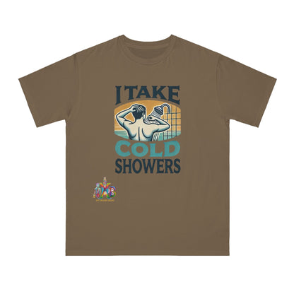 'I Take Cold Showers'_100% Organic Cotton T-Shirt - My Higher Being