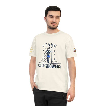 'I Take Cold Showers' (MHB EDITION)_100% Organic Cotton T-Shirt - My Higher Being