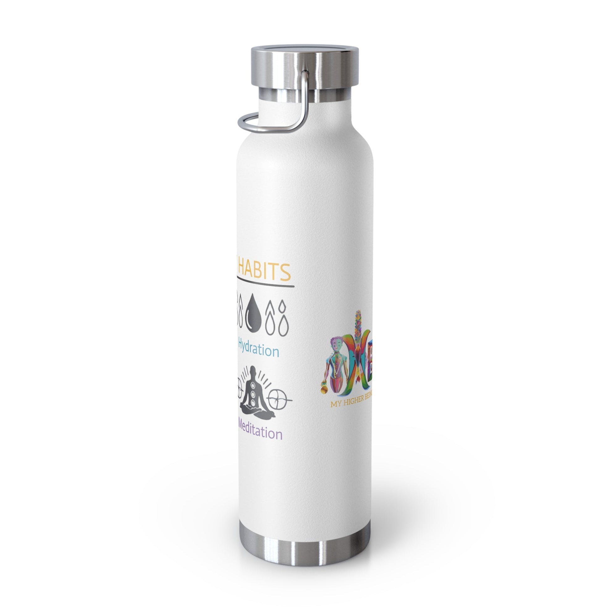 'I Wear My Habits'_Copper Vacuum Insulated Bottle, 22oz - My Higher Being
