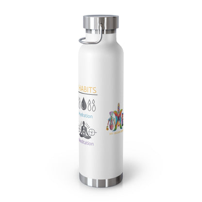 'I Wear My Habits'_Copper Vacuum Insulated Bottle, 22oz - My Higher Being