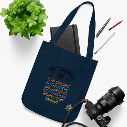 'My Drugs of Choice'_100% Organic Cotton Canvas Tote Bag - My Higher Being