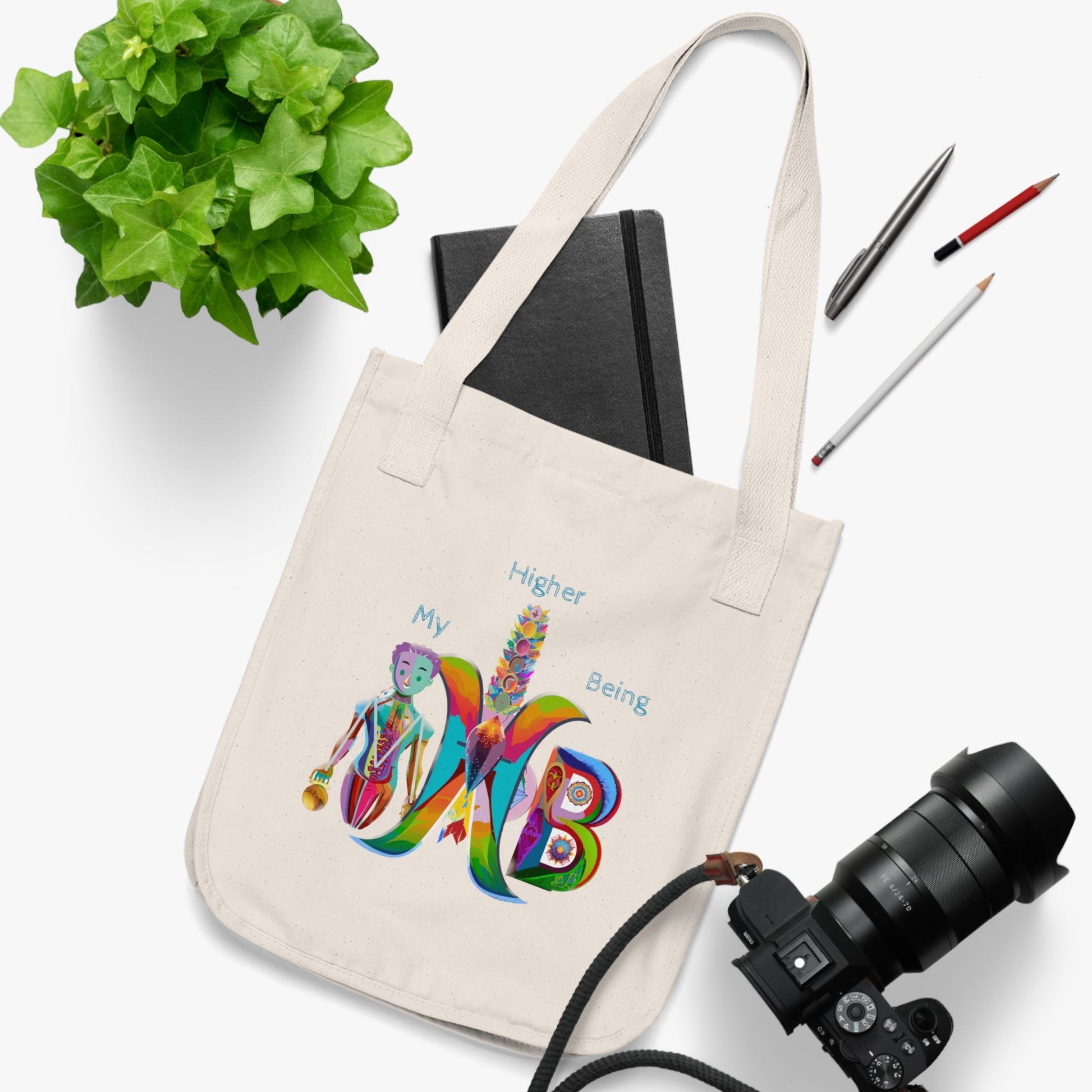 'My Higher Being'_100% Organic Cotton Canvas Tote Bag - My Higher Being