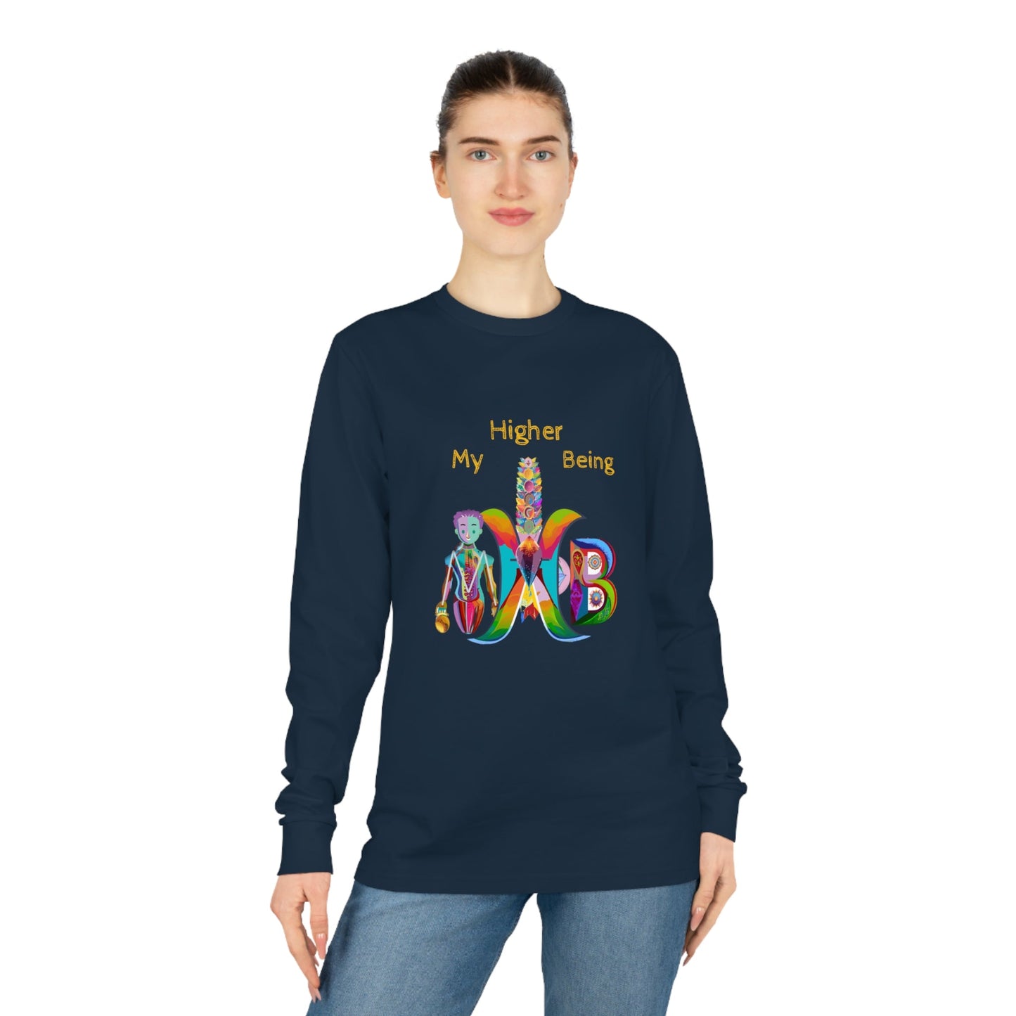 'My Higher Being'_100% Organic Cotton Long Sleeve Tee - My Higher Being