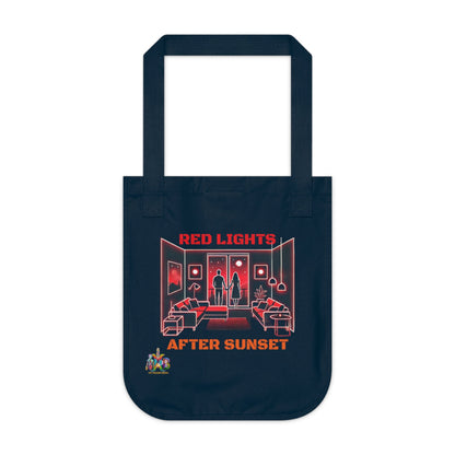 'Red Lights After Sunset'_100% Organic Cotton Canvas Tote Bag - My Higher Being