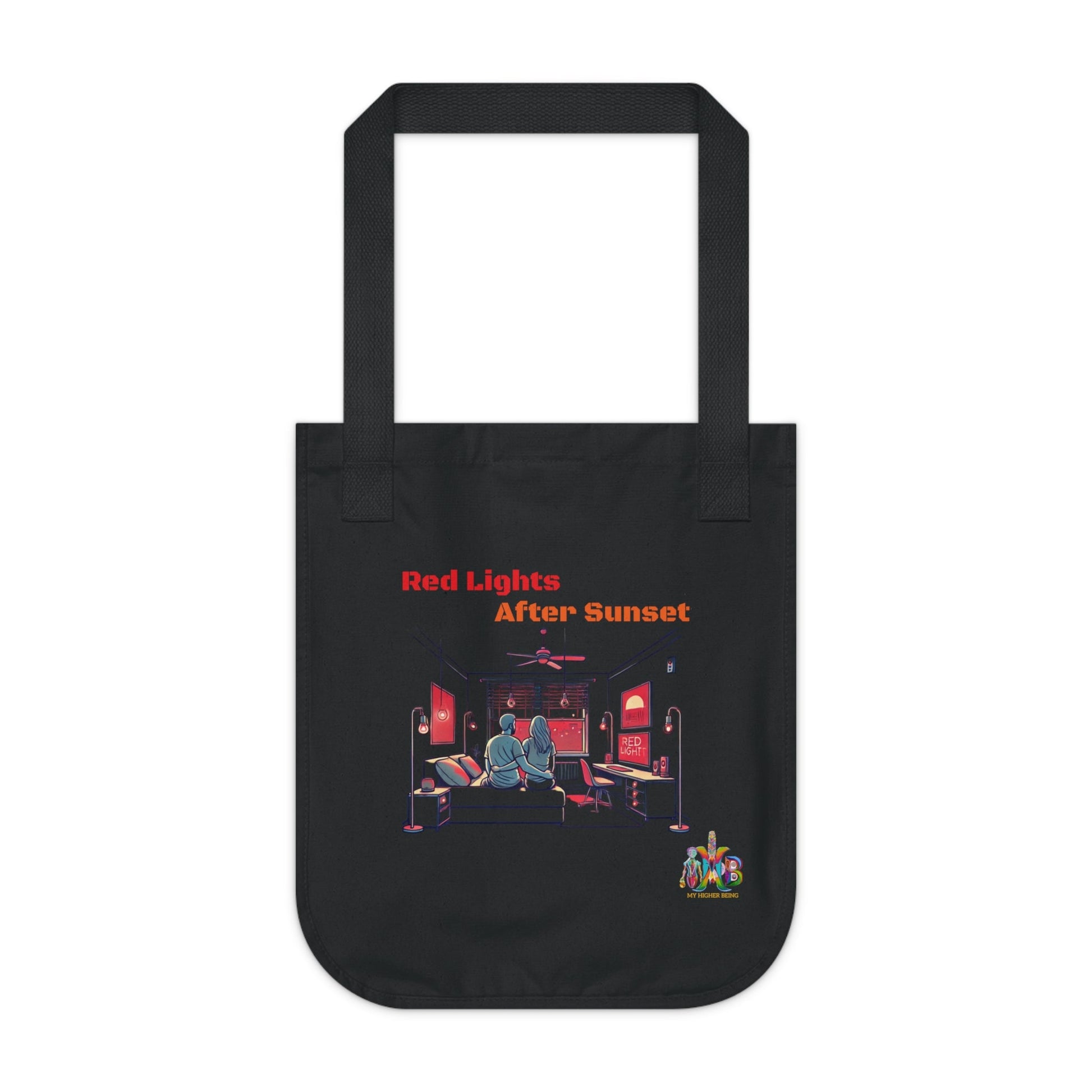 'Red Lights After Sunset'_100% Organic Cotton Canvas Tote Bag - My Higher Being