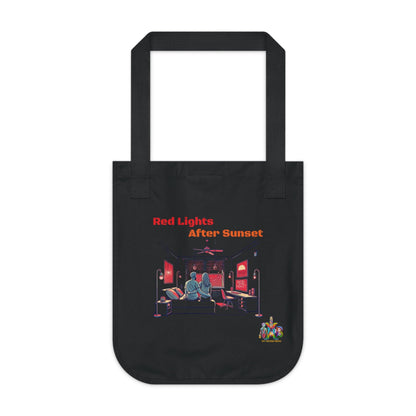 'Red Lights After Sunset'_100% Organic Cotton Canvas Tote Bag - My Higher Being