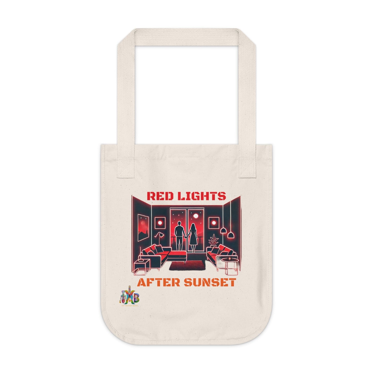 'Red Lights After Sunset'_100% Organic Cotton Canvas Tote Bag - My Higher Being