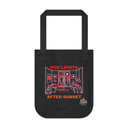 'Red Lights After Sunset'_100% Organic Cotton Canvas Tote Bag - My Higher Being