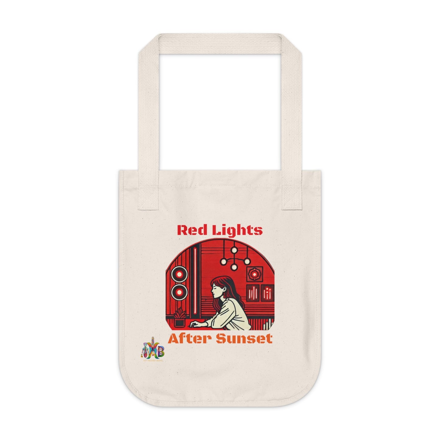 'Red Lights After Sunset'_100% Organic Cotton Canvas Tote Bag - My Higher Being