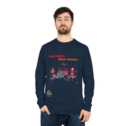 'Red Lights After Sunset'_100% Organic Cotton Long Sleeve Tee - My Higher Being