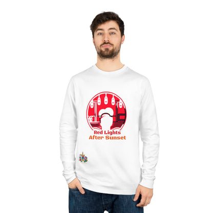 'Red Lights After Sunset'_100% Organic Cotton Long Sleeve Tee - My Higher Being