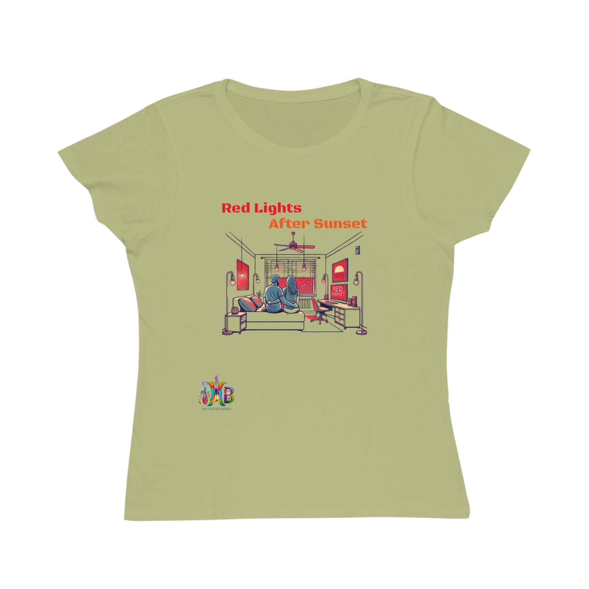 'Red Lights After Sunset'_100% Organic Women's Classic T-Shirt - My Higher Being