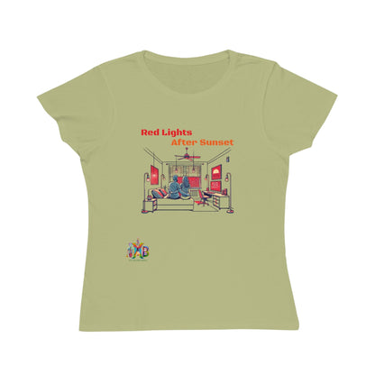 'Red Lights After Sunset'_100% Organic Women's Classic T-Shirt - My Higher Being