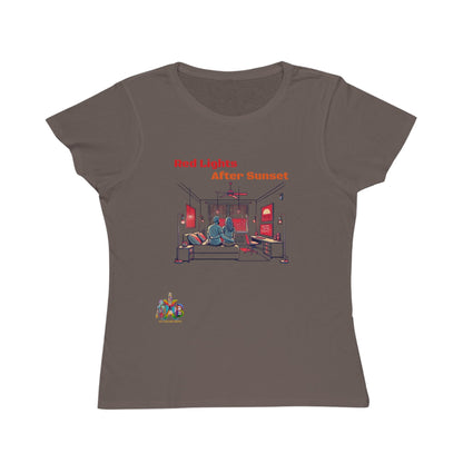 'Red Lights After Sunset'_100% Organic Women's Classic T-Shirt - My Higher Being