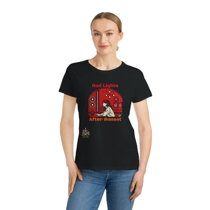 'Red Lights After Sunset'_100% Organic Women's Classic T-Shirt - My Higher Being