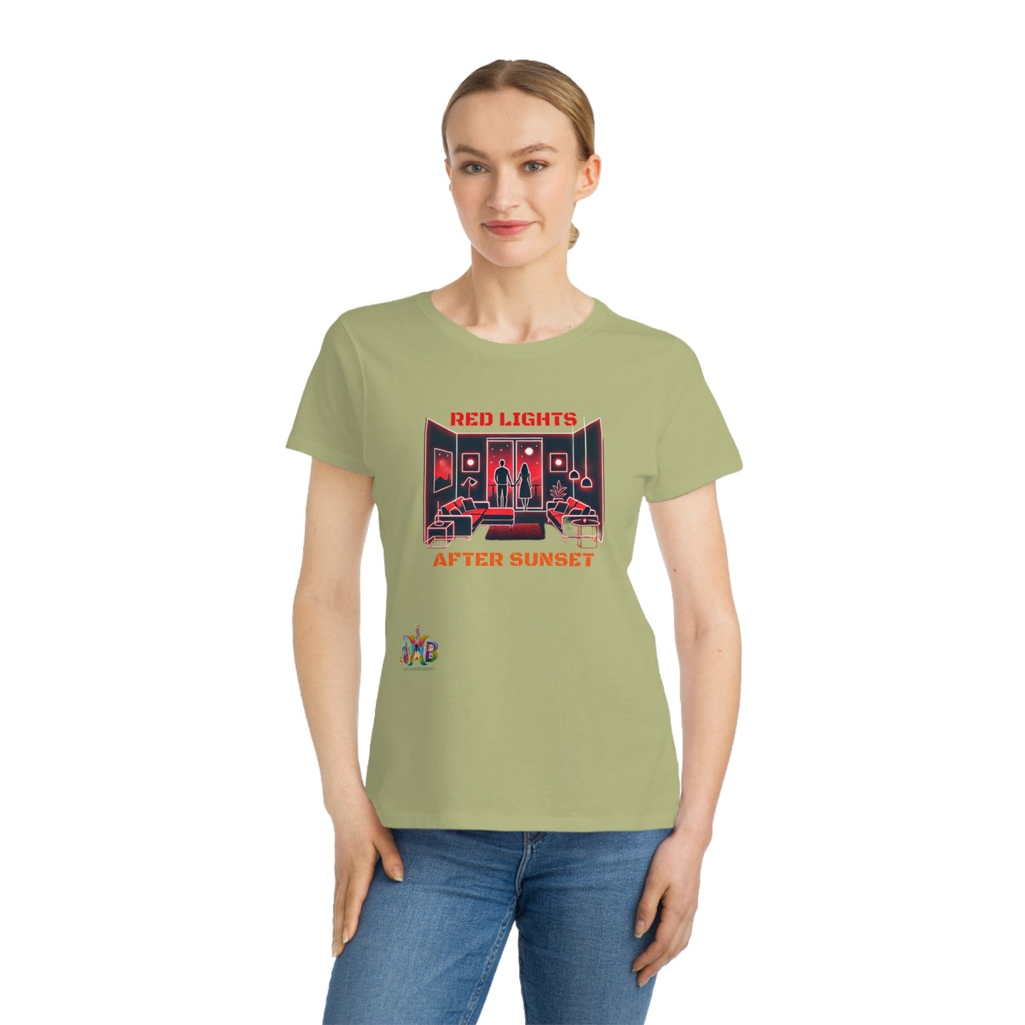 'Red Lights After Sunset'_100% Organic Women's Classic T-Shirt - My Higher Being