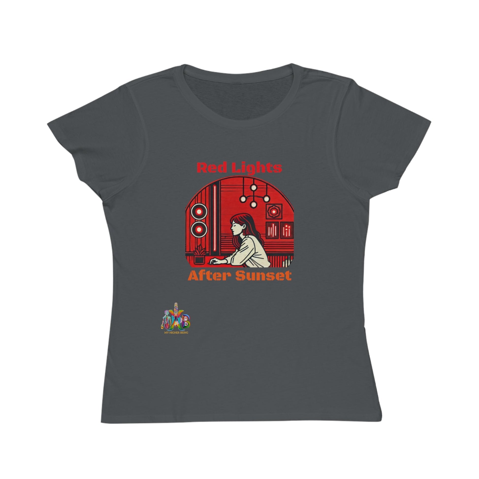 'Red Lights After Sunset'_100% Organic Women's Classic T-Shirt - My Higher Being