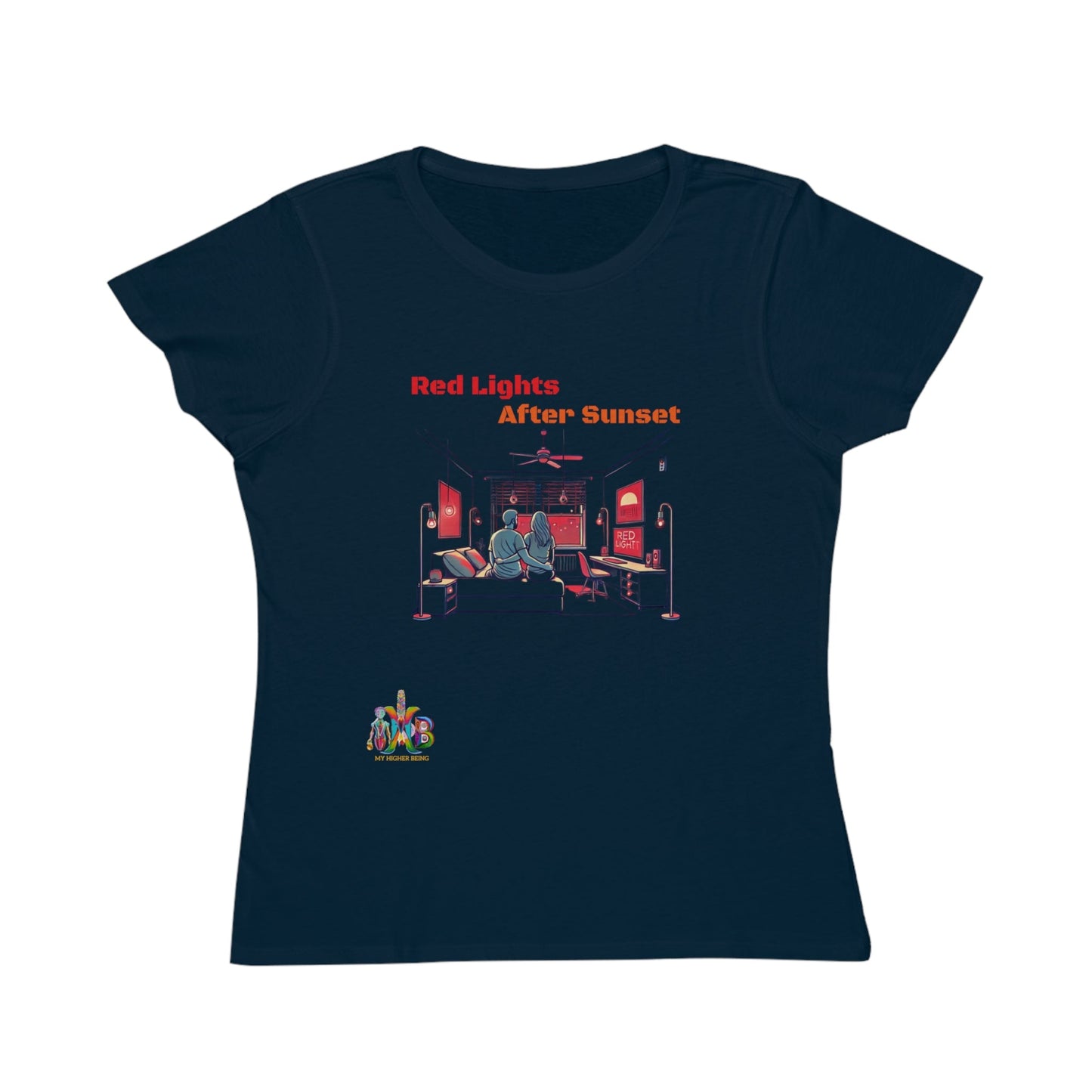 'Red Lights After Sunset'_100% Organic Women's Classic T-Shirt - My Higher Being