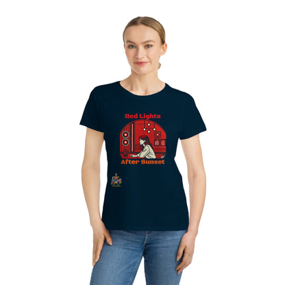 'Red Lights After Sunset'_100% Organic Women's Classic T-Shirt - My Higher Being