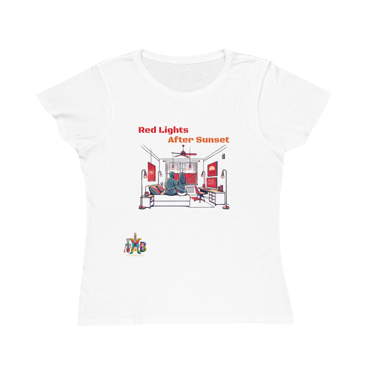 'Red Lights After Sunset'_100% Organic Women's Classic T-Shirt - My Higher Being