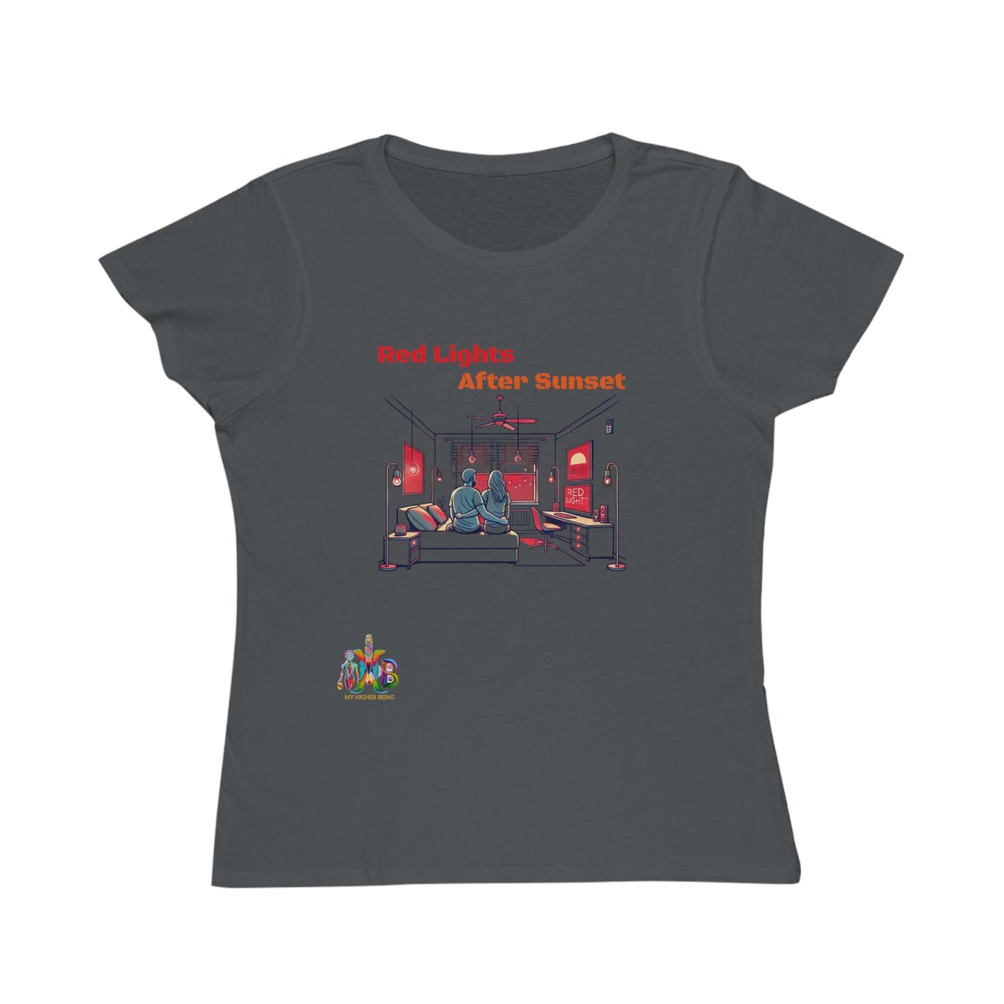 'Red Lights After Sunset'_100% Organic Women's Classic T-Shirt - My Higher Being