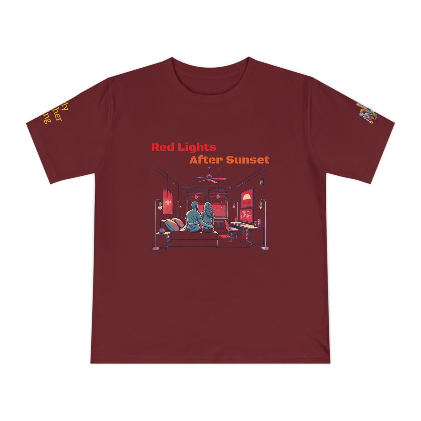 'Red Lights After Sunset' (MHB EDITION)_100% Organic Cotton T-Shirt - My Higher Being