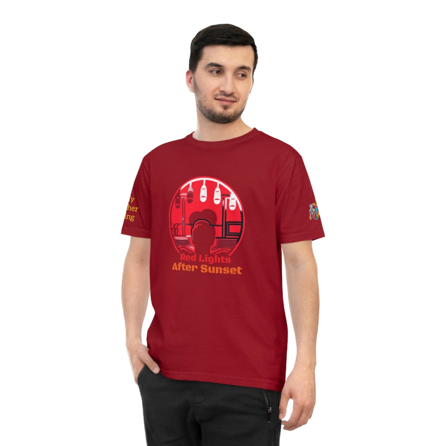 'Red Lights After Sunset' (MHB EDITION)_100% Organic Cotton T-Shirt - My Higher Being