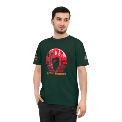 'Red Lights After Sunset' (MHB EDITION)_100% Organic Cotton T-Shirt - My Higher Being