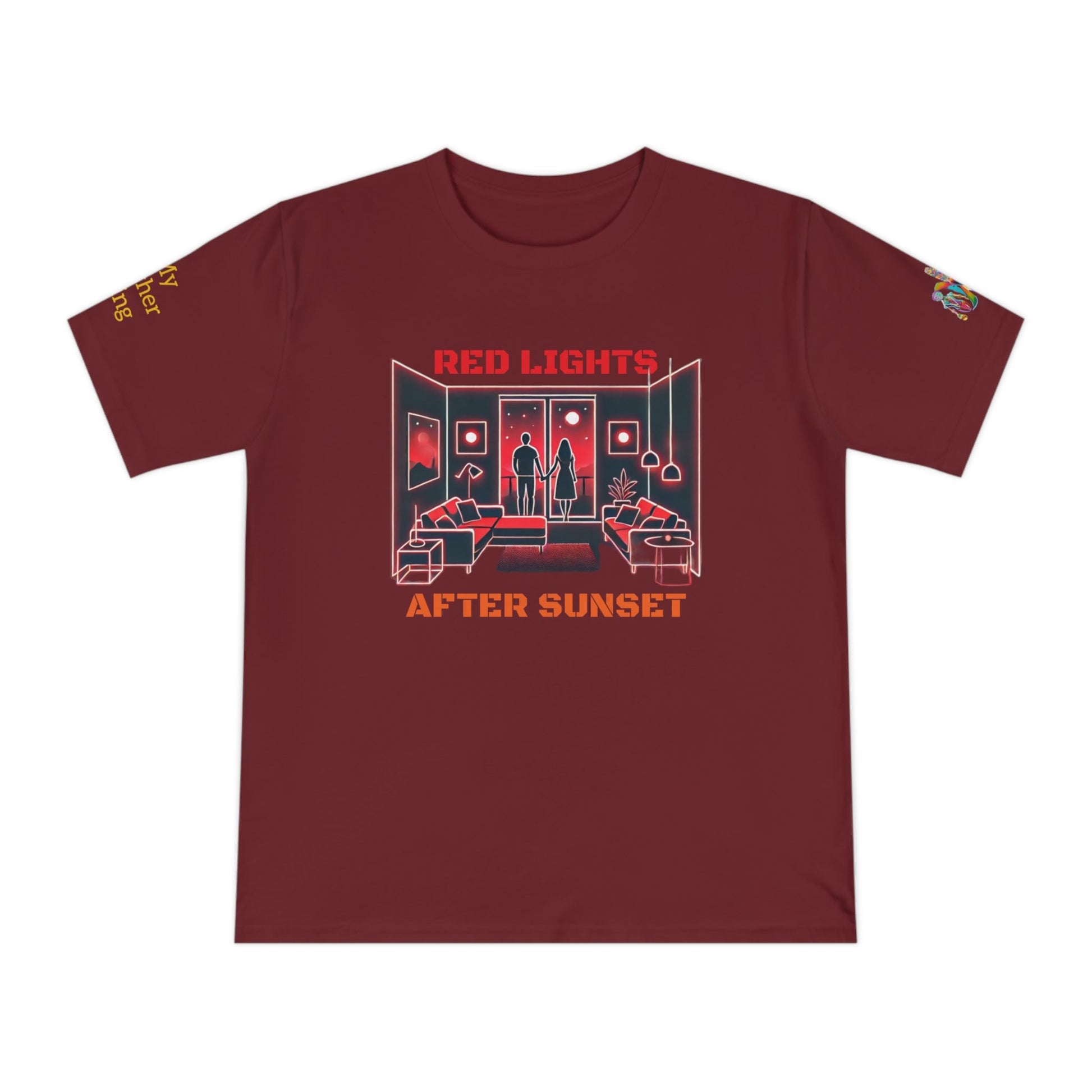 'Red Lights After Sunset' (MHB EDITION)_100% Organic Cotton T-Shirt - My Higher Being