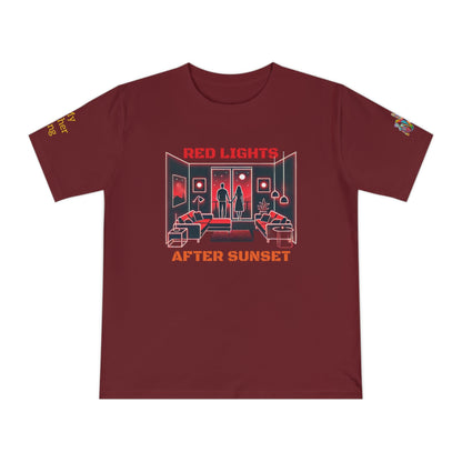 'Red Lights After Sunset' (MHB EDITION)_100% Organic Cotton T-Shirt - My Higher Being