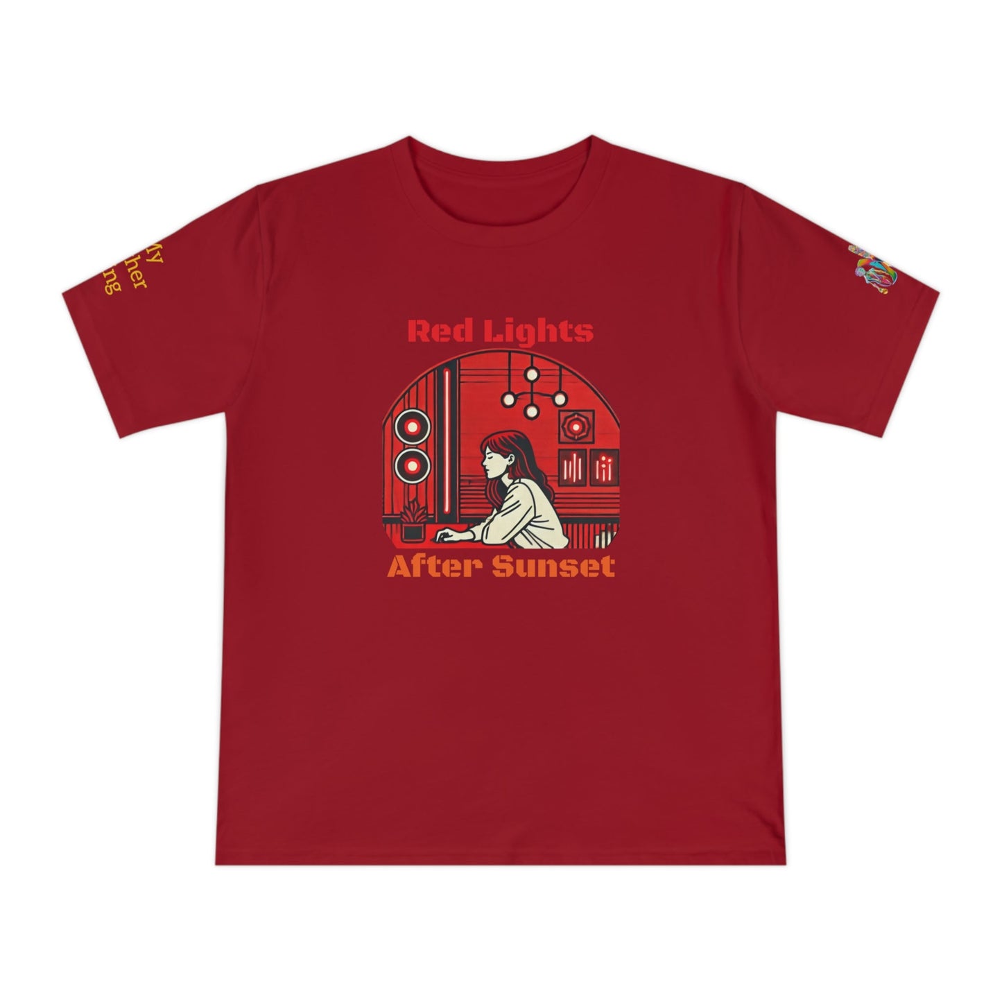 'Red Lights After Sunset' (MHB EDITION)_100% Organic Cotton T-Shirt - My Higher Being