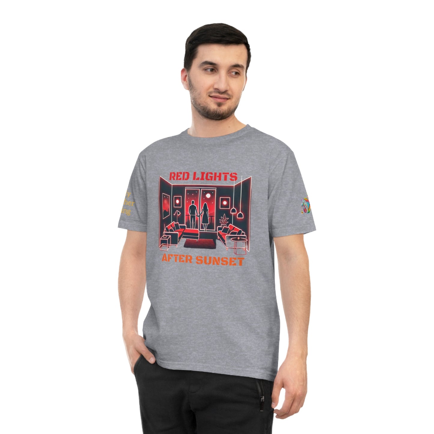 'Red Lights After Sunset' (MHB EDITION)_100% Organic Cotton T-Shirt - My Higher Being