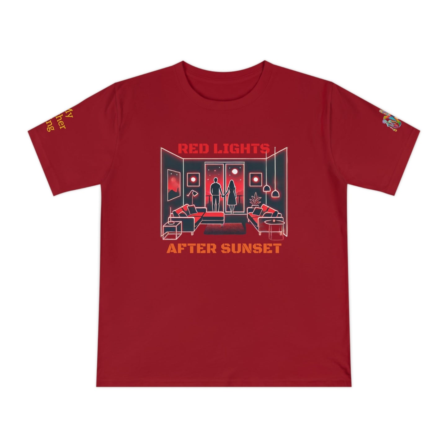 'Red Lights After Sunset' (MHB EDITION)_100% Organic Cotton T-Shirt - My Higher Being