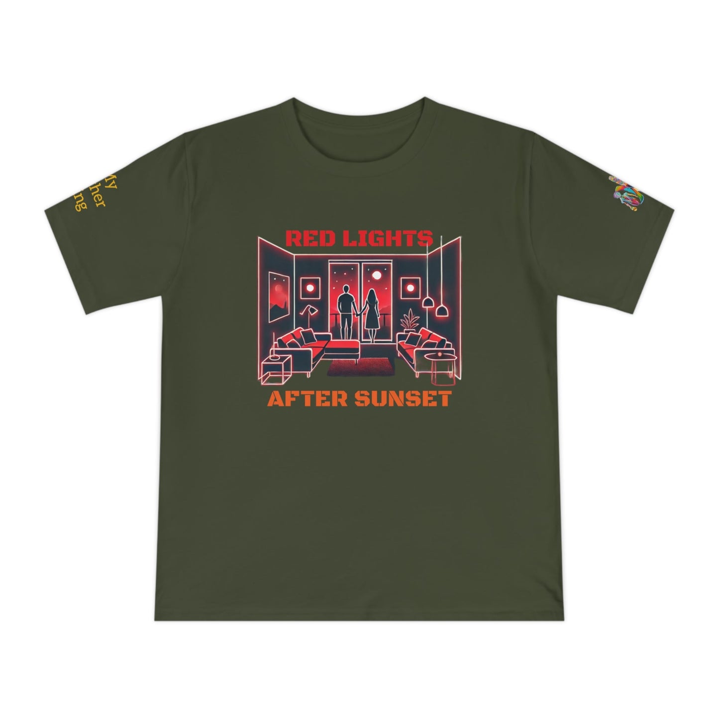 'Red Lights After Sunset' (MHB EDITION)_100% Organic Cotton T-Shirt - My Higher Being