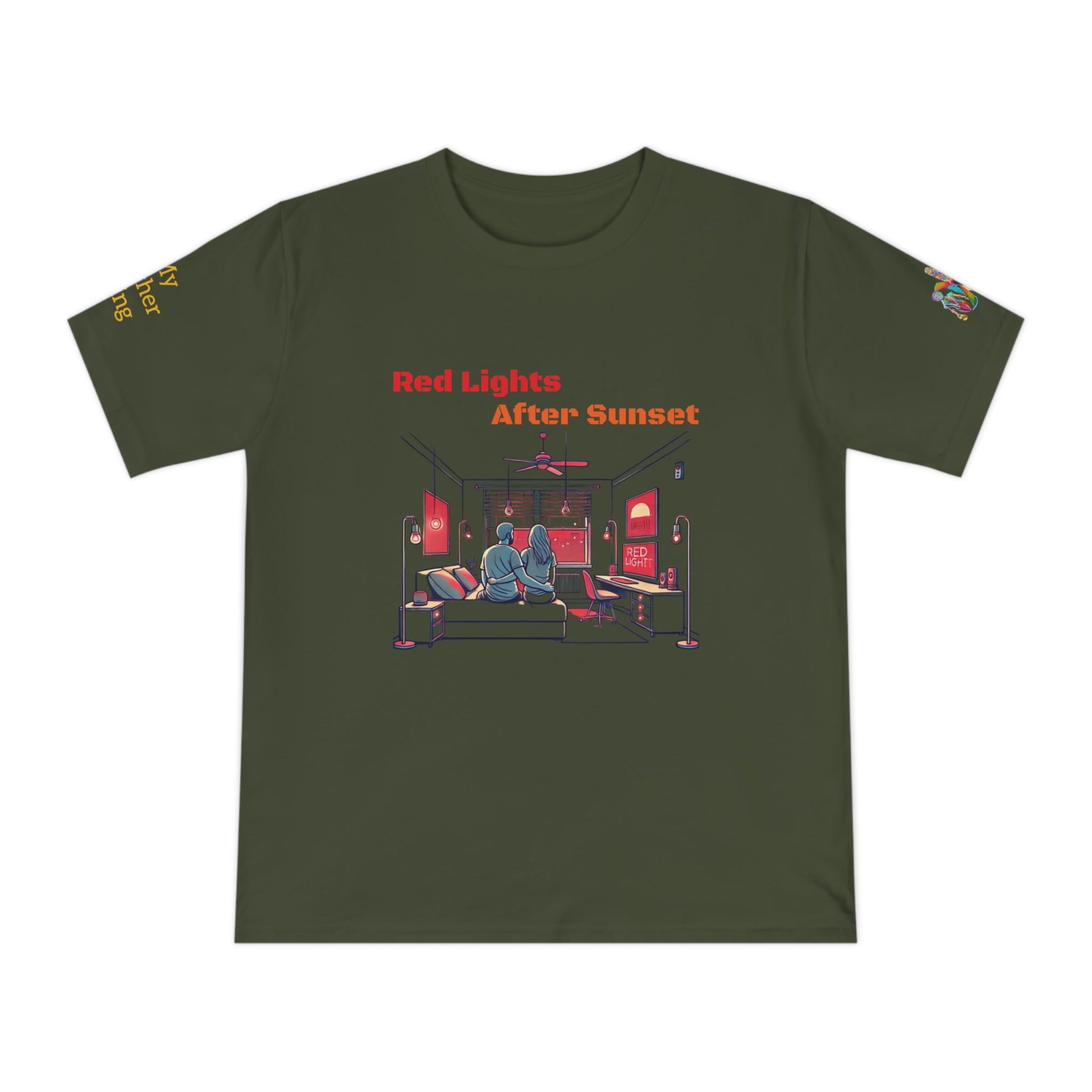 'Red Lights After Sunset' (MHB EDITION)_100% Organic Cotton T-Shirt - My Higher Being