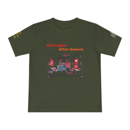 'Red Lights After Sunset' (MHB EDITION)_100% Organic Cotton T-Shirt - My Higher Being