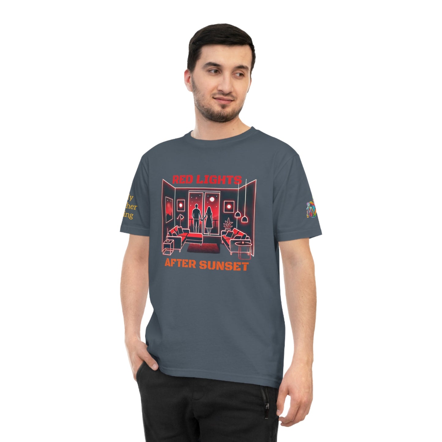 'Red Lights After Sunset' (MHB EDITION)_100% Organic Cotton T-Shirt - My Higher Being