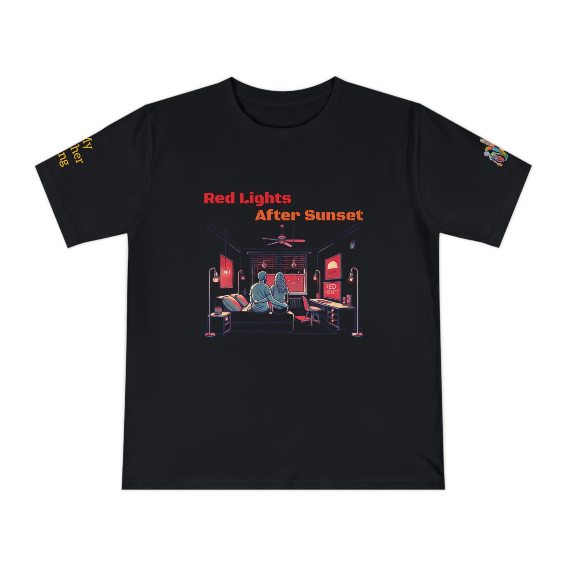 'Red Lights After Sunset' (MHB EDITION)_100% Organic Cotton T-Shirt - My Higher Being