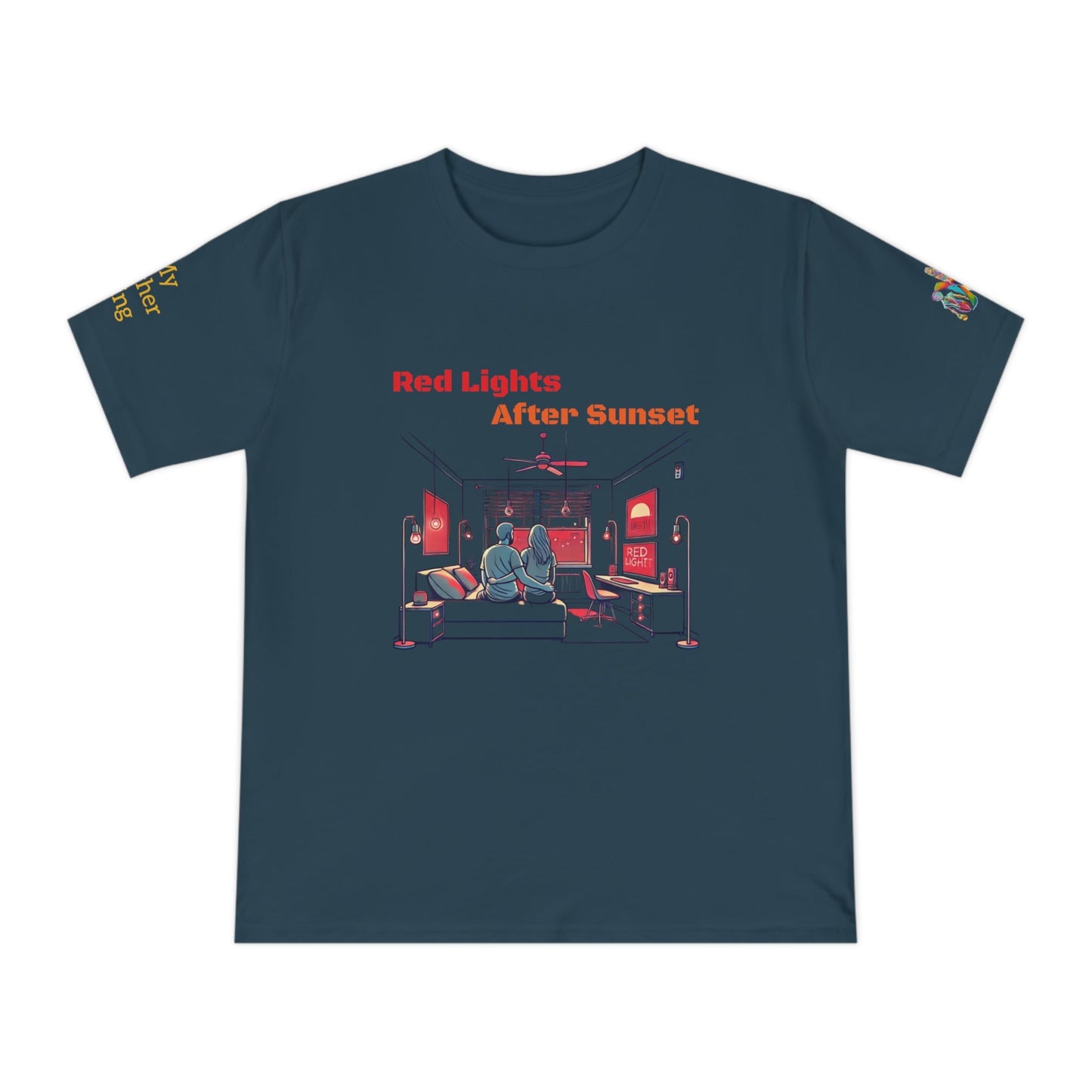 'Red Lights After Sunset' (MHB EDITION)_100% Organic Cotton T-Shirt - My Higher Being