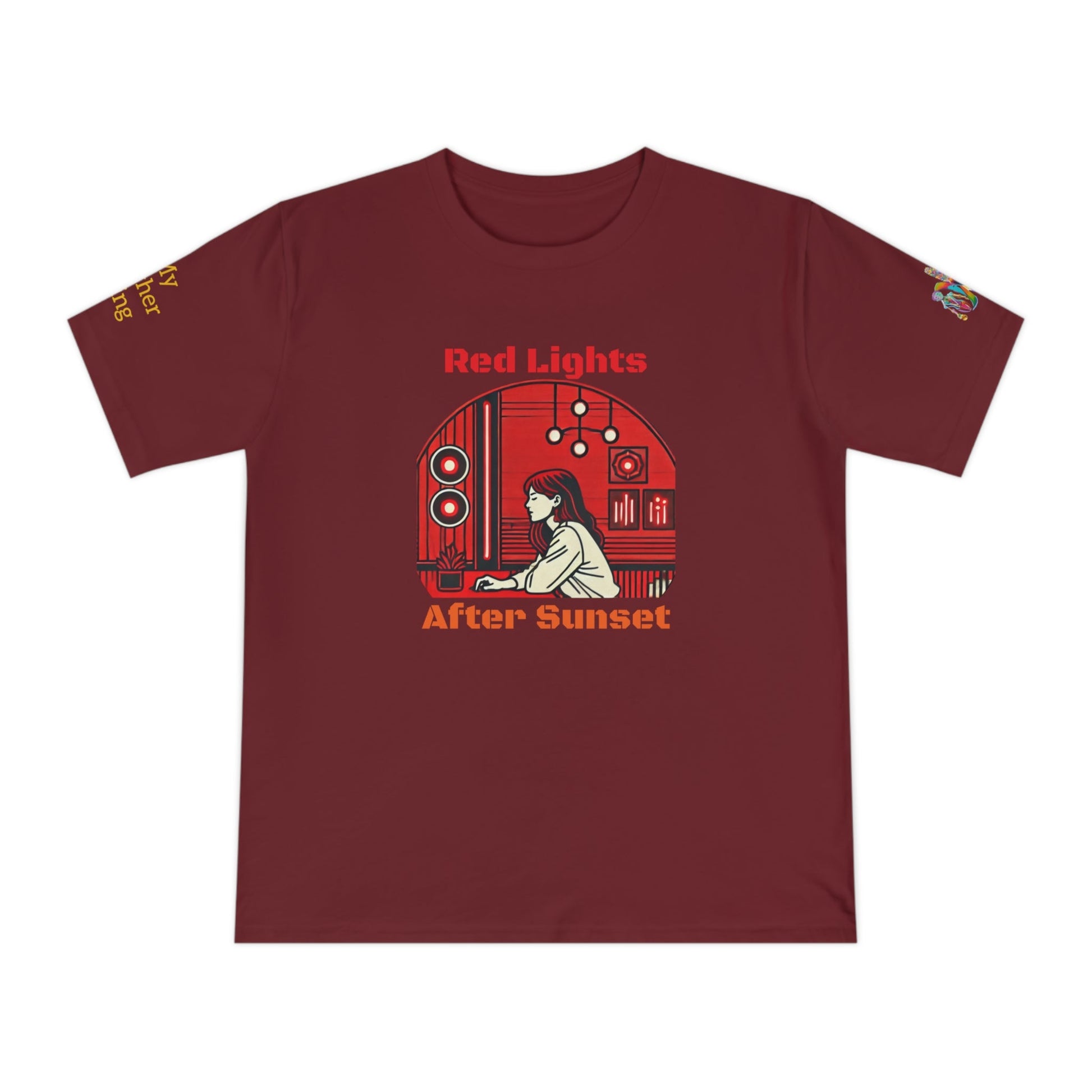 'Red Lights After Sunset' (MHB EDITION)_100% Organic Cotton T-Shirt - My Higher Being